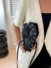 Punk Style Flower Embroidery Mini Leather Shoulder Bag: The Ultimate Gothic Accessory for Women