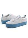 Comfy and Stylish Leather Lace-Up Platform Sneakers for Casual Walking and Tennis