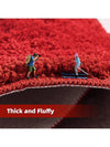 Red Lips Printed Velvet Bathroom Set: Anti-Slip Mat, Rug, Pedestal Mat - Soft, Comfortable, Absorbent, and Machine Washable