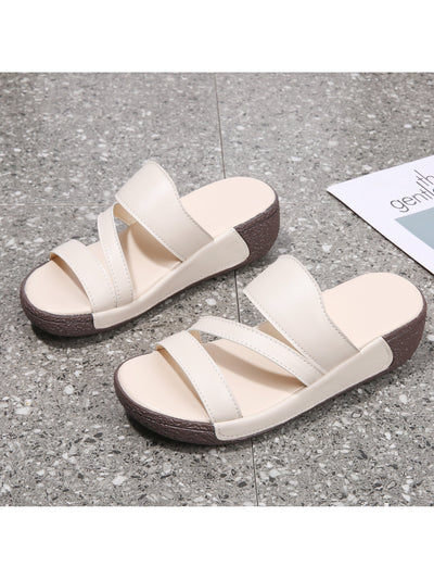 Summer Comfort: Thick-Soled Slippers for Women - Non-Slip Beach Flip Flops