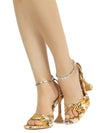 Enchanted Crystal Rhinestone Square Toe Heels