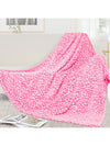 Cozy Leopard Pink Flannel Blanket - Luxuriously Soft and Lightweight Throw for Couch or Bed