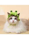 Adorable Frog Pattern Pet Cat Hat - Keep Your Furry Friend Stylish and Cozy!