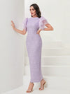 Elegant Ruffle Sleeve Jacquard Dress - Perfect for Any Occasion