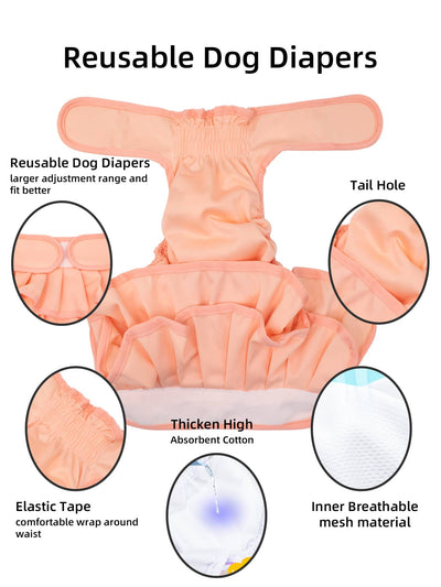 Paws and Panties: Reusable Dog Diapers for Female Puppies and Dogs