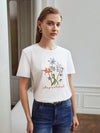 Women's Floral Pattern Print T-Shirt: Blossom in Style