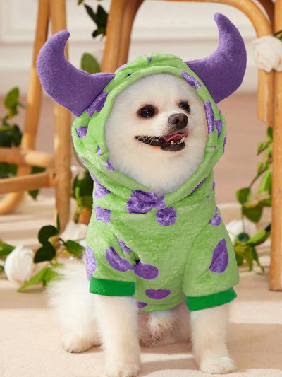 Polka Dot Fleece Pet Hoodie: The Ultimate Cosplay Style for Your Furry Friend