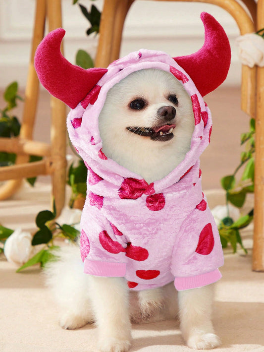 Polka Dot Fleece Pet Hoodie: The Ultimate Cosplay Style for Your Furry Friend