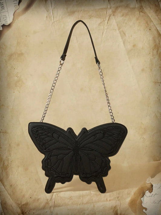 Chic and Stylish: Butterfly Shape Design Bag with Chain Decor - Perfect for Work