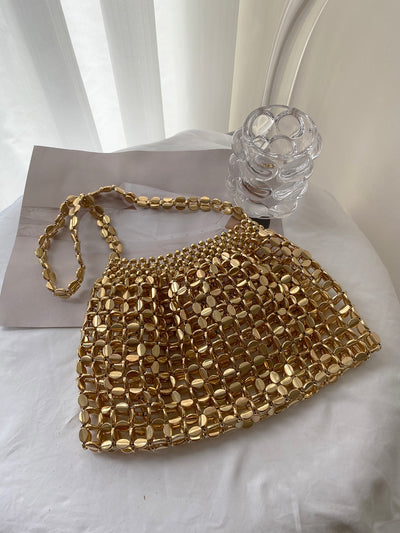 Sparkling Elegance: Exquisite Sequin & Beaded Single Shoulder Evening Bag for Glamorous Occasions