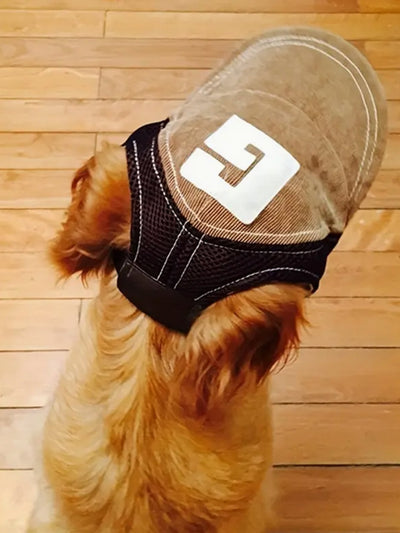 Stay Stylish and Protected in the Outdoors with our Coffee-Colored Pet Sun Hat