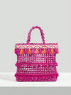 Radiate Boho Chic with the Women's Fringe Woven Handbag