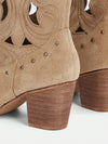 Studded Suede Western Boots: Stylish and Comfortable Vacation Shoes for Summer Sale