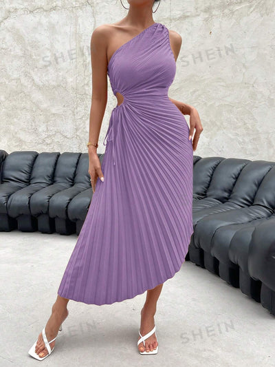 Chic and Elegant: Spring Break One-Shoulder Prom Dress