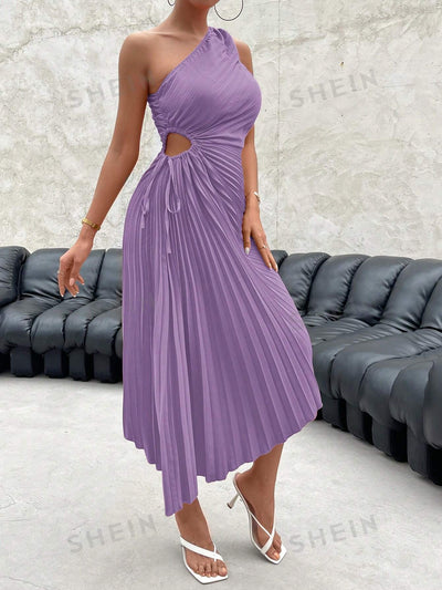 Chic and Elegant: Spring Break One-Shoulder Prom Dress