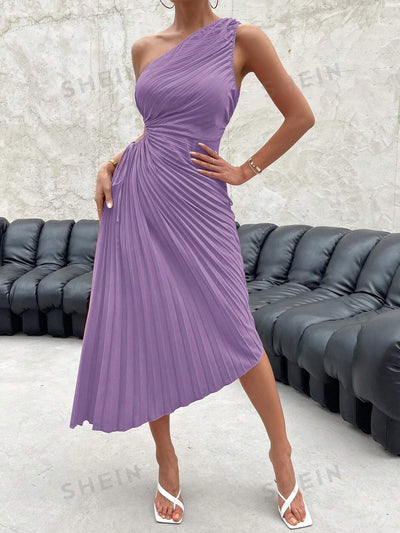 Chic and Elegant: Spring Break One-Shoulder Prom Dress