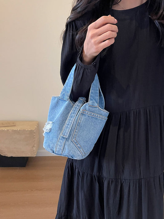 Denim College Chic Tote Bag: The Ultimate Campus Carry-All