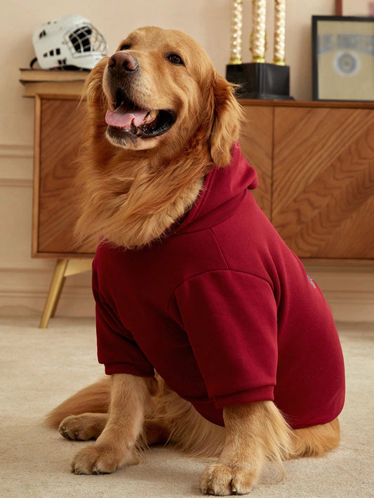 Wine Red Big Dog Pet Hoodie: Keep Your Furry Friend Cozy in Style