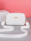 Vibrant Woven Mini Crossbody Bag: Stylish Quilted V-Shape Sling for Everyday Essentials