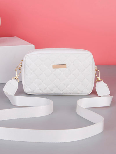 Vibrant Woven Mini Crossbody Bag: Stylish Quilted V-Shape Sling for Everyday Essentials