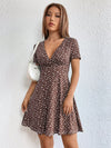 Chic Polka Dot V-Neck Wrap Dress for Effortless Spring-Summer Elegance