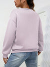 Heartfelt Comfort: Heart Print Drop Shoulder Sweatshirt