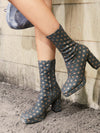 Starlight Stompers: Iconic Square Toe Chunky Heel Boots