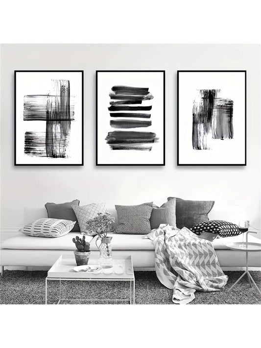 Transform your home with our Abstract Brush Strokes Wall Art Set. This modern decor piece features unique, abstract brush strokes that add a touch of sophistication to any room. Elevate your space with this vibrant and stylish art set.