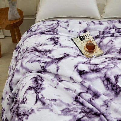 Regal Purple Marble Bedspread: Add Elegance to Your Bedroom