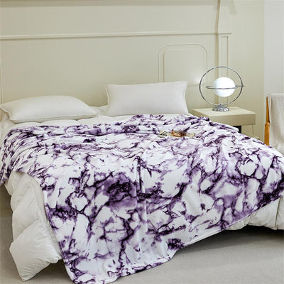 Regal Purple Marble Bedspread: Add Elegance to Your Bedroom