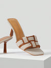 Chic and Stylish: Premium Braided Heeled Mule Sandals