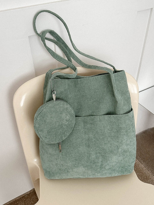 Chic Neutral Tote Bag with Coin Purse - Your Stylish Everyday Essential!