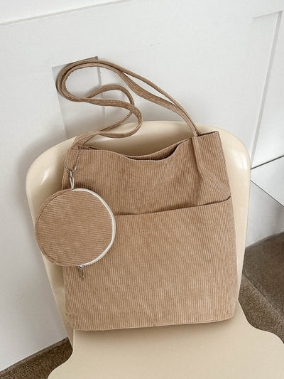 Chic Neutral Tote Bag with Coin Purse - Your Stylish Everyday Essential!