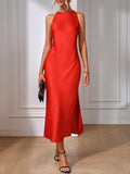 Front view 31 of Chic Sleeveless Maxi Dress for Women - Elegant Long Dress by EMERY ROSE for dress styling