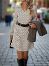 Channel Your Inner Boho Chic with Allover Print Lantern Sleeve Dress