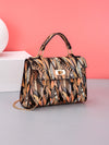 Multicolored Trendy Printed Chain Strap Small Square Crossbody Bag