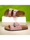 Summer Chic: Fashion Buckle Flat Cork Slippers for Unisex Beach Fun