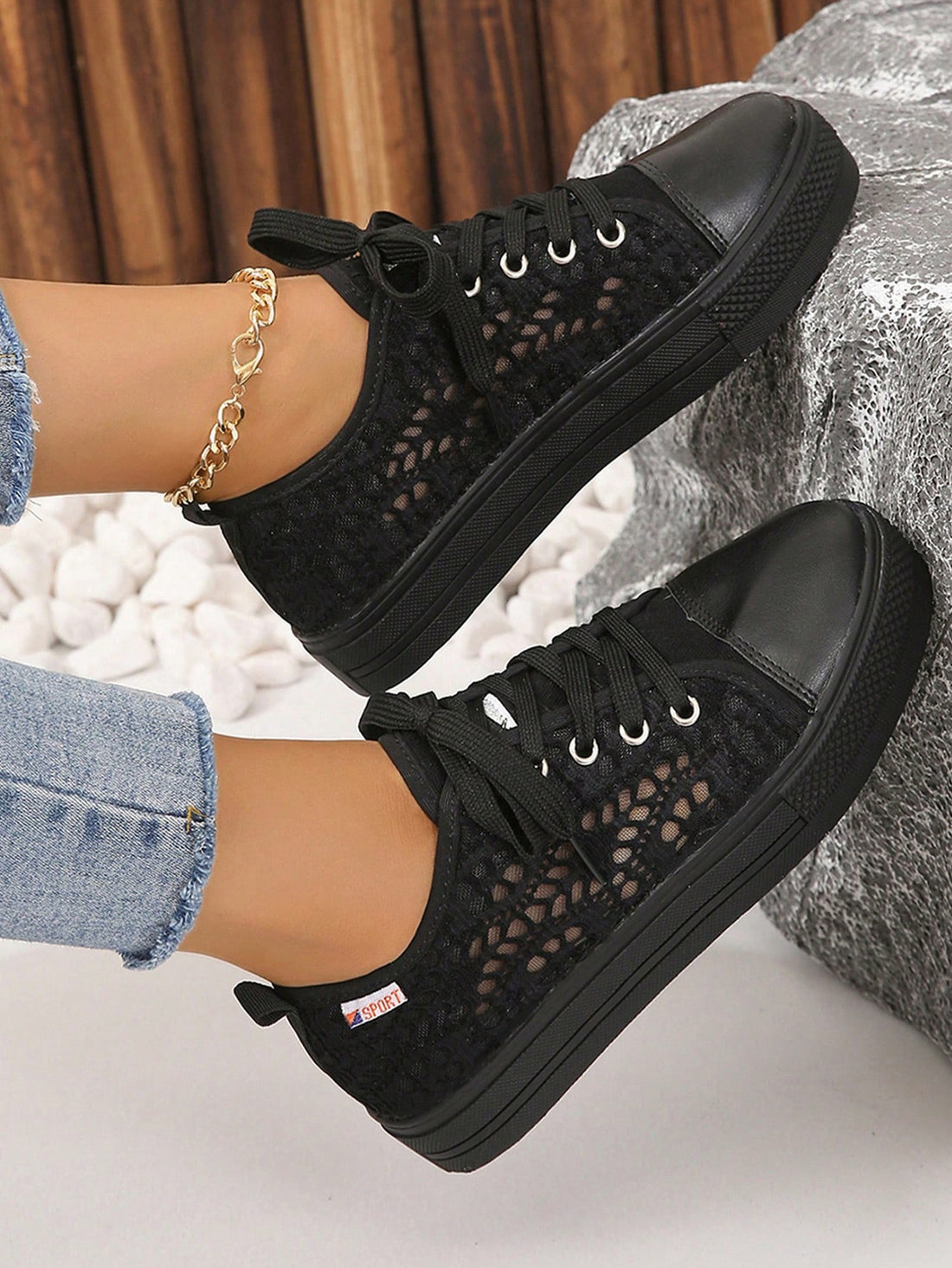 These cloud-like white sneakers are your feet's new BFFs! Ultra-breathable for those sweaty summer days, yet stylish enough to strut through campus hallways. Flat soles keep you comfy during marathon study sessions, while the crisp white design pairs with literally everything in your back-to-school wardrobe. Who said practical can't be cute?