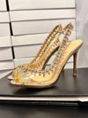 Dazzling Rhinestone Pendant Stiletto Heels: Sparkle and Shine at Your Wedding Party