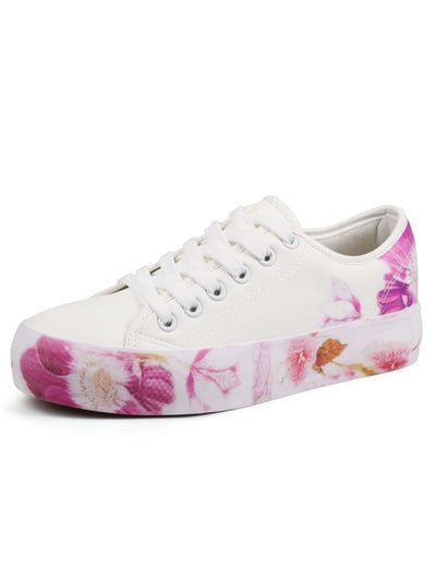 Floral Fantasy Fashion Sneakers: Walk in Style and Comfort