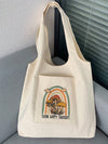 Whimsical Mushroom Cartoon Print Tote Bag: Fun and Functional Novelty Gift