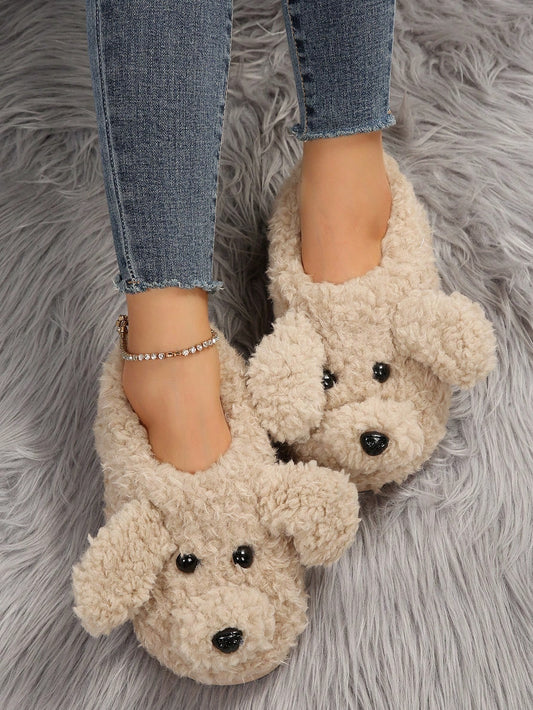 Indulge in ultimate comfort with Cozy Canine Comfort's Women's Cartoon Dog Design Furry Novelty House Slippers. With a playful dog design and soft fur, these slippers provide a cozy and fun experience. Perfect for relaxing at home, these slippers are sure to keep your feet warm and stylish.