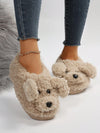 Cozy Canine Comfort: Women's Cartoon Dog Design Furry Novelty House Slippers