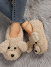 Cozy Canine Comfort: Women's Cartoon Dog Design Furry Novelty House Slippers