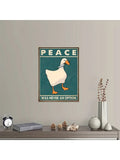 Transform your home into a fun and vibrant space with the Retro Goose Peace Print Poster. This unique poster showcases a charming goose and bold 