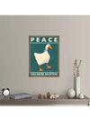 Transform your home into a fun and vibrant space with the Retro Goose Peace Print Poster. This unique poster showcases a charming goose and bold "Peace" print that will add a touch of nostalgia to any room. Elevate your home decor with this playful and stylish addition.