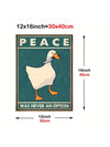 Retro Goose Peace Print Poster: Bring Fun to Your Home!