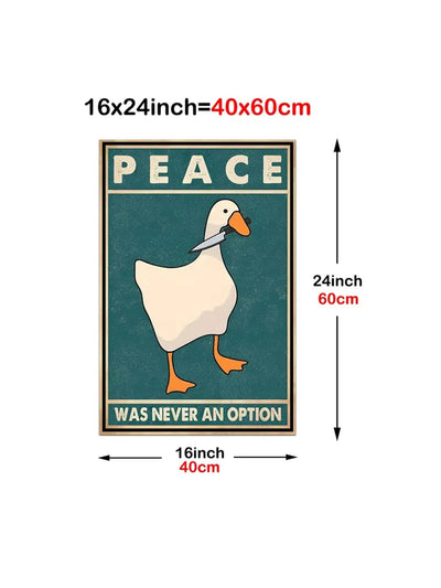 Retro Goose Peace Print Poster: Bring Fun to Your Home!
