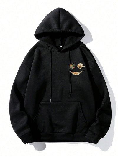 Stay Stylish and Smiling with our Men's Fashionable Casual Hoodie