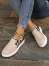 Gold-tone Comfort: Stylish Women's Loafers for Casual Wear